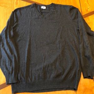 Men V-Neck Sweater Old Navy Grey Gray XLarge